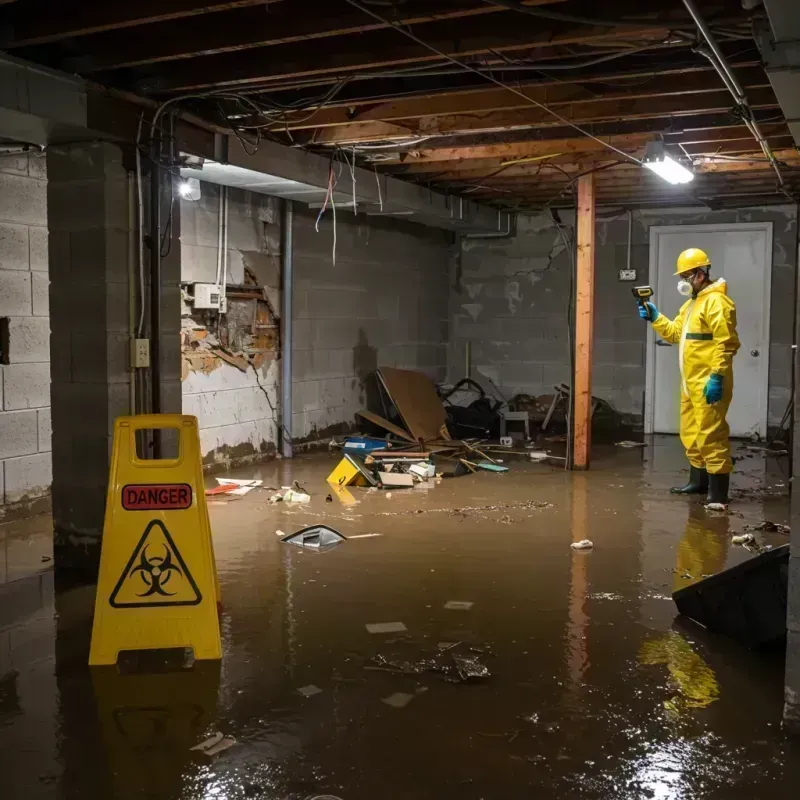 Flooded Basement Electrical Hazard in Jefferson County, IL Property